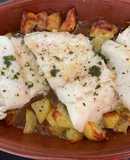 Bacalao al horno con patatas