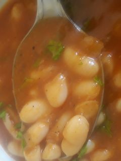 صورة لوصفة لوبيا بيضاء بدون لحم