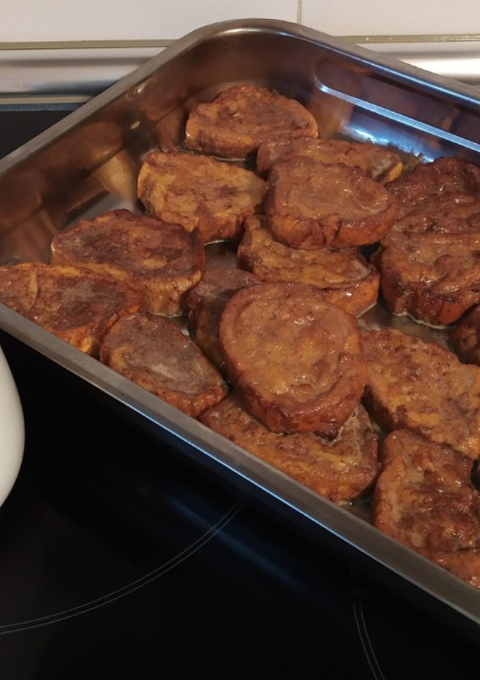 Una foto de Torrijas de leche en freidora de aire