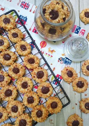 Foto resep Choco Peanut Thumbprint Cookies