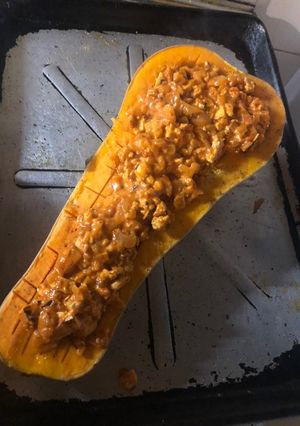 Una foto de Calabacín relleno