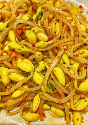 Foto resep Kongnamul Muchim 콩나물 무침 (Soybean Sprout Side Dish)