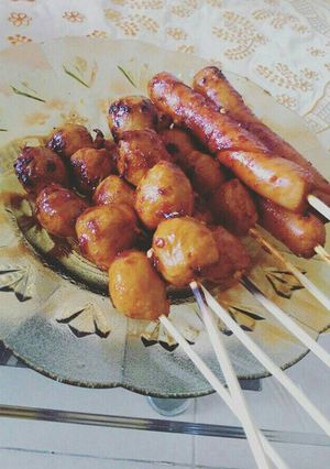 Foto resep Bakso & Sosis Bakar pedas