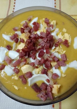 Una foto de Puré de verduras asadas