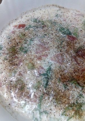 A picture of Veggies Raita.