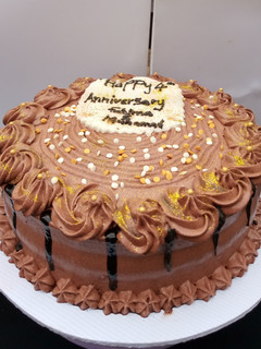 A picture of Chocolate whipped cream cake.
