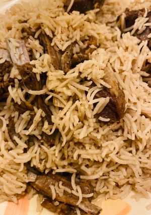 A picture of Mutton Pulao.