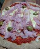 Pizza de harina integral esponjosa y saludable!