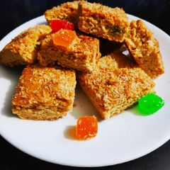 Fruity Coconut Crumble Squares A picture of Fruity Coconut Crumble Squares.