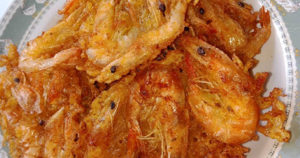 Resep 41 Rempeyek Udang Gimbal Udang Olahan Udang Oleh Wiwik