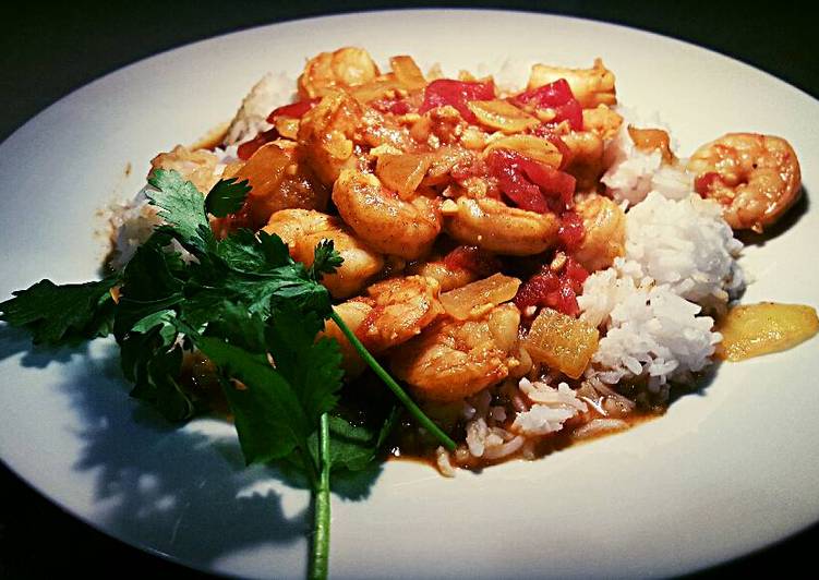 Homemade Coconut shrimp curry SKINNY