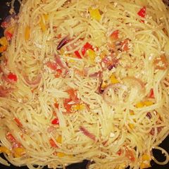 Spaghetti mayai😁😁 A picture of Spaghetti mayai😁😁.