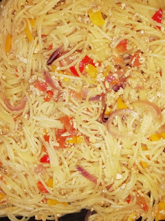 A picture of Spaghetti mayai😁😁.