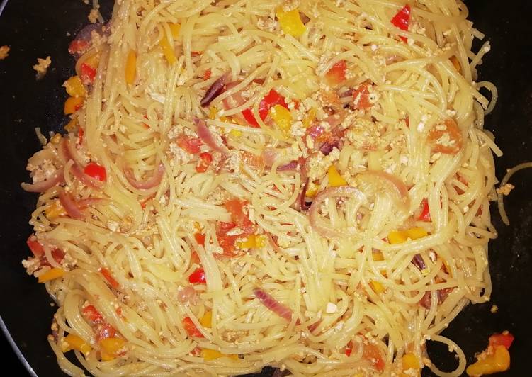 Spaghetti mayai😁😁