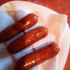 A picture of Deep fried sausage.