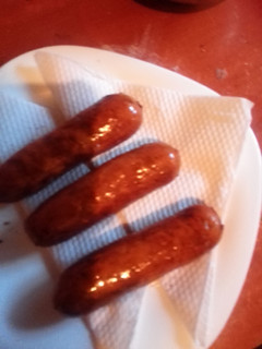 A picture of Deep fried sausage.