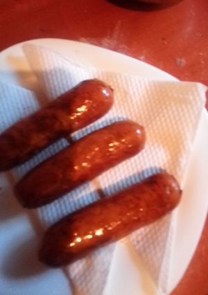 A picture of Deep fried sausage.