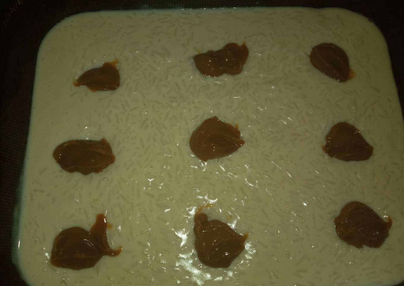 Arroz con leche y dulce de leche