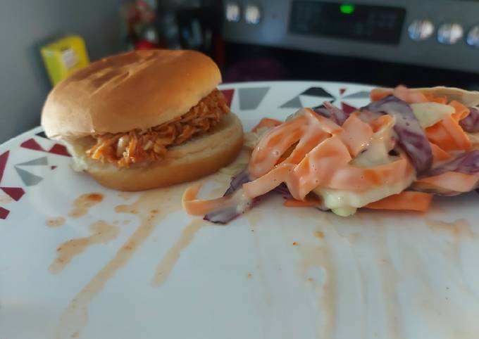 Slow-Cooker Pulled Chicken with Cole-Slaw