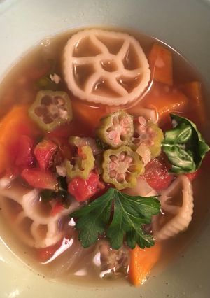 A picture of Spicy Okra Soup.