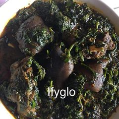 Afang soup A picture of Afang soup.