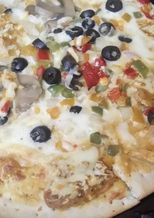 صورة لوصفة بيتزا 🍕 عشقي 😍