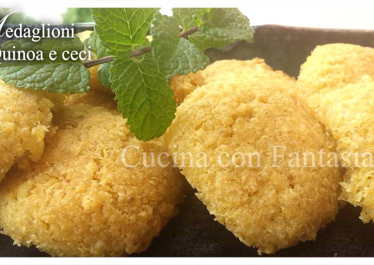 Medaglioni di Quinoa e ceci al profumo di menta