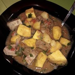A picture of Arrowroot stew #mycreativearrowrootrecipecontest.