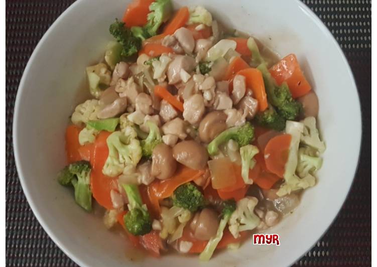 Capcay Ayam Jamur