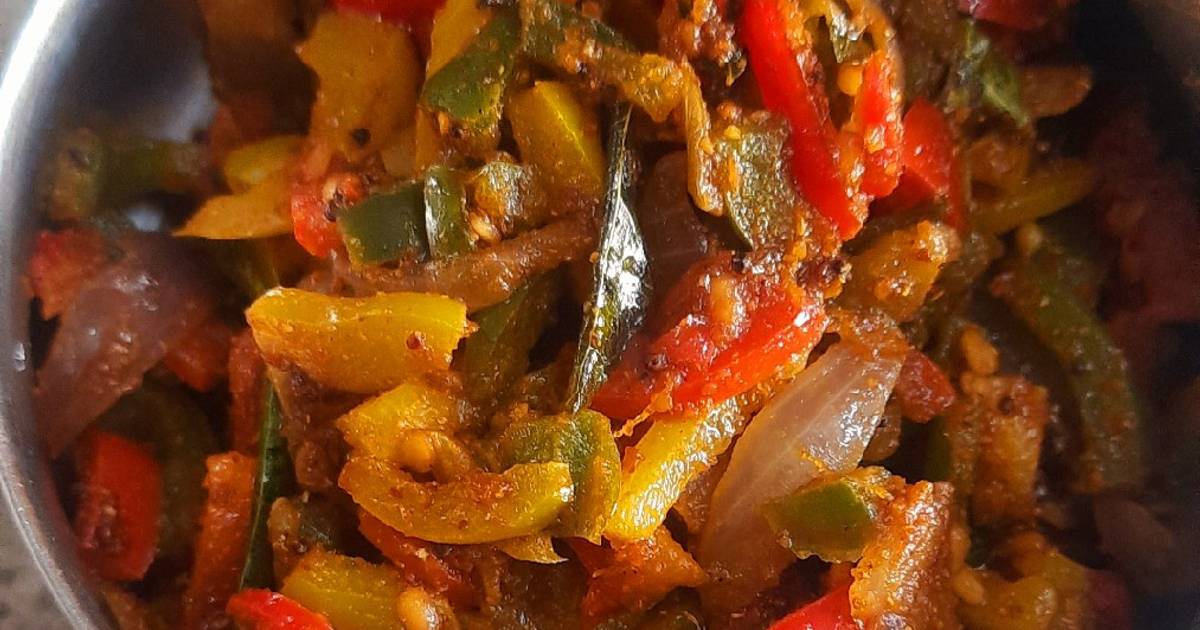 குடைமிளகாய் பொரியல்(capsicum poriyal recipe in tamil) இவருடைய ரெசிபி
