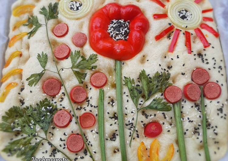 Langkah Mudah untuk Menyiapkan 85.Focaccia Bread Anti Gagal