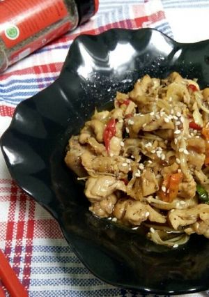 Foto resep Tumis Ayam Lada Hitam #pr_recookmantenelise