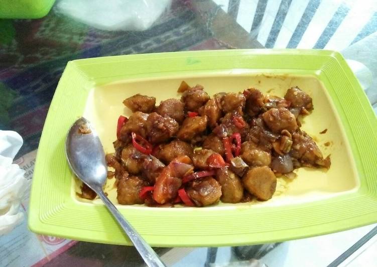 Pentol Tumis Pedas Manis