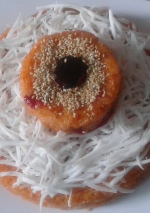 Hình của món Xôi gấc cho bữa sáng.