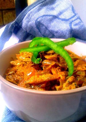 A picture of Omena in Coconut Sauce.