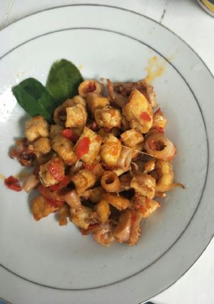 Foto resep Cumi tahu cabe merah