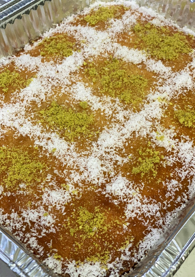 صورة لوصفة بسبوسة جوز الهند 🥥
