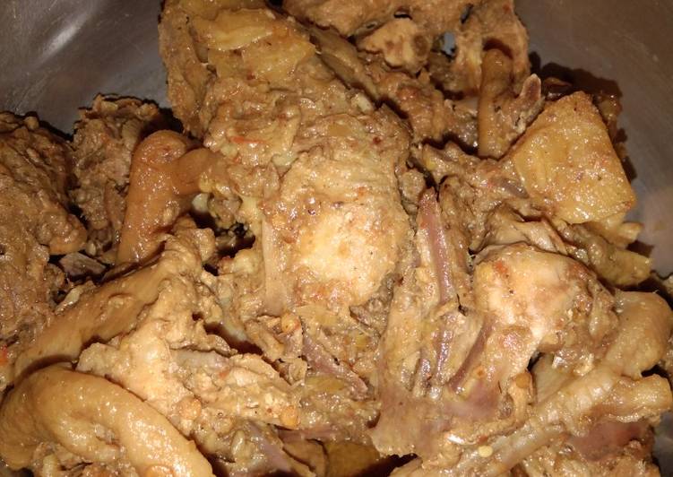 Ayam santan masak nanas anti kolesterol