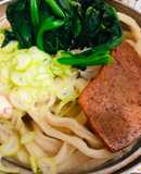Tofu frito estofado y Nanban de pollo con fideos Udon Japonés QUITSUNE TORINANBAN UDON 🇺🇾🇯🇵きつね鳥南蛮うどん