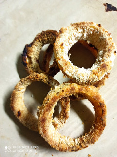 Una foto de Aros de cebolla (horneado)