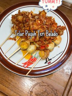 Foto resep Sate Telur Puyuh Teri Balado