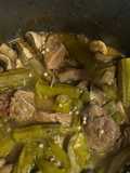 Carne de Vaca com Cogumelos e Quiabos