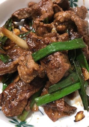 蔥爆牛肉 的食譜成品照片