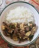 Saltado de vainitas con bisteck