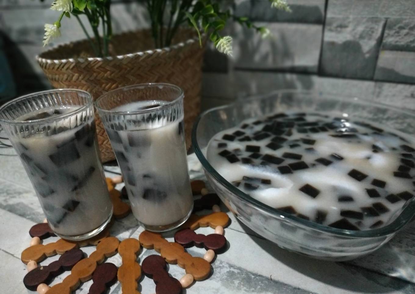 Es cincau kelapa muda