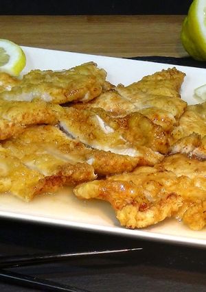 Una foto de Pollo al limón estilo Chino