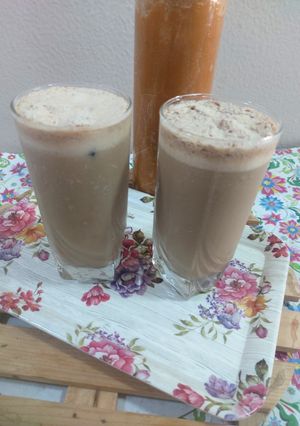 A picture of Cold chocolate coffee.