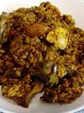 Arroz con chopitos, almejas y alcachofas
