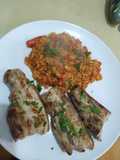 Entremeada grelhada com Arroz de Tomate e Pimento