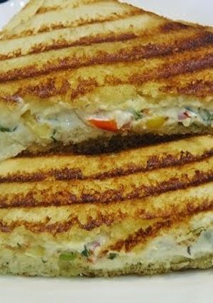 A picture of Curd vegetables sandwich...
